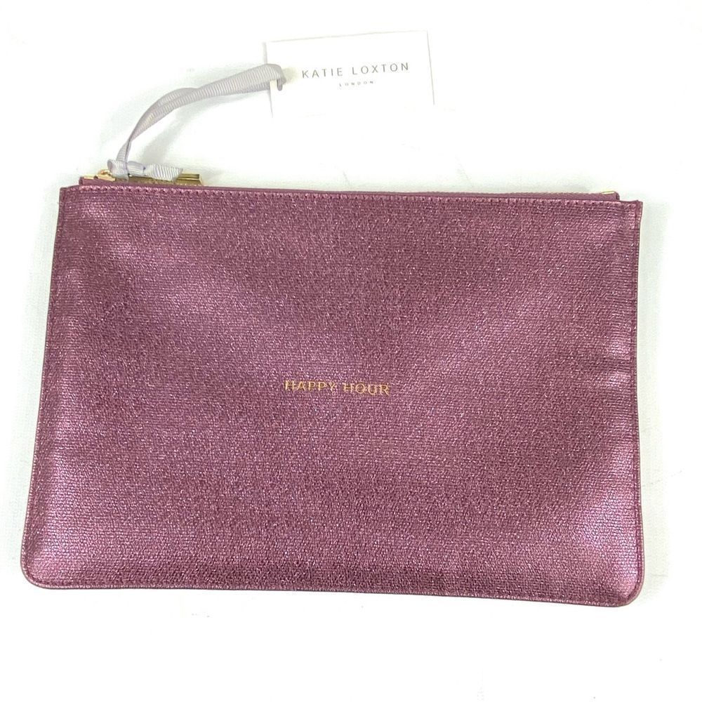 Katie Loxton Happy Hour Perfect Pouch shiny burg